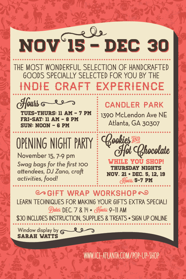 Tonight's the Night!  2013 Indie Craft Experience Holiday Pop Up Shop!
