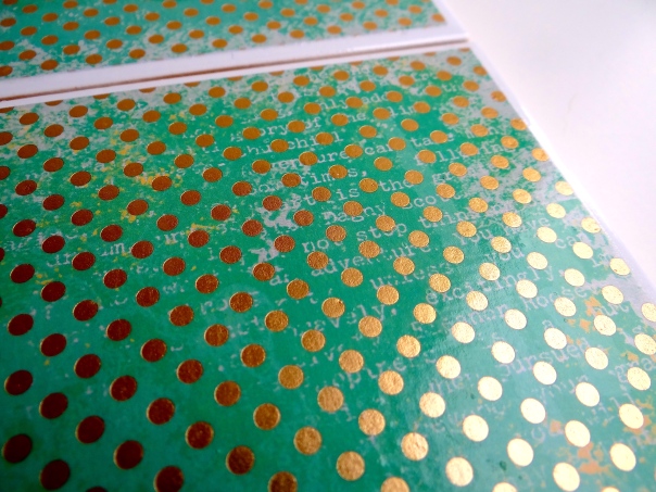 Teal and Gold Swiss Dot Coasters